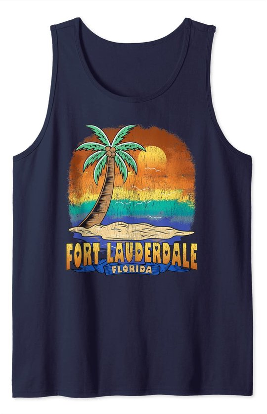 Fort Lauderdale Florida | Vintage Distressed Souvenir Tank Top