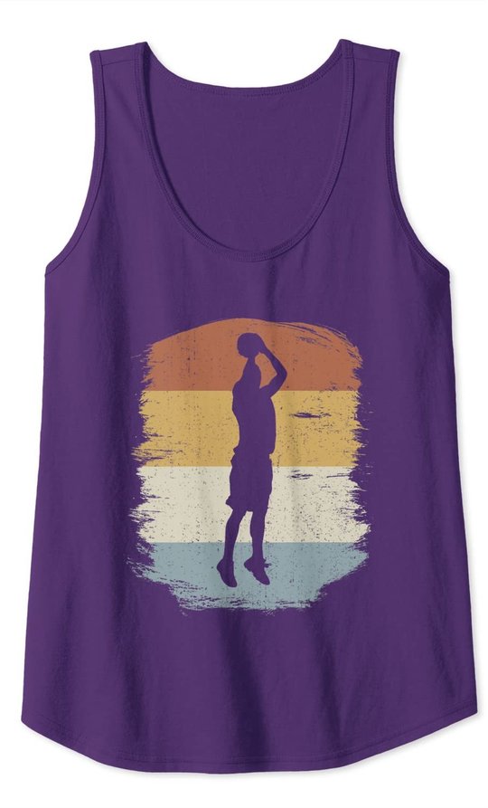 Retro Basketball Jumpshot Baller - Vintage Basketball Tank Top
