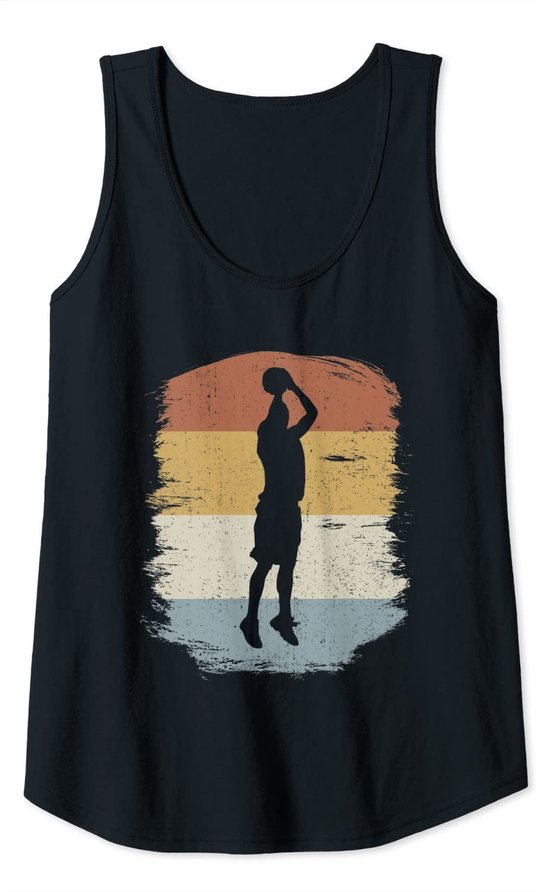 Retro Basketball Jumpshot Baller - Vintage Basketball Tank Top