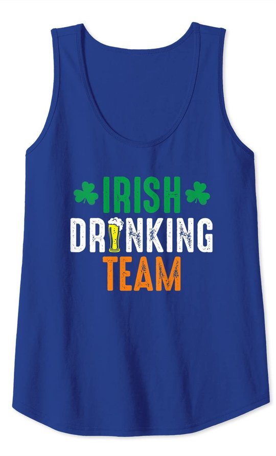 St Patrick's Irish Beer Drinking Team Ireland Flag Clover Tank Top