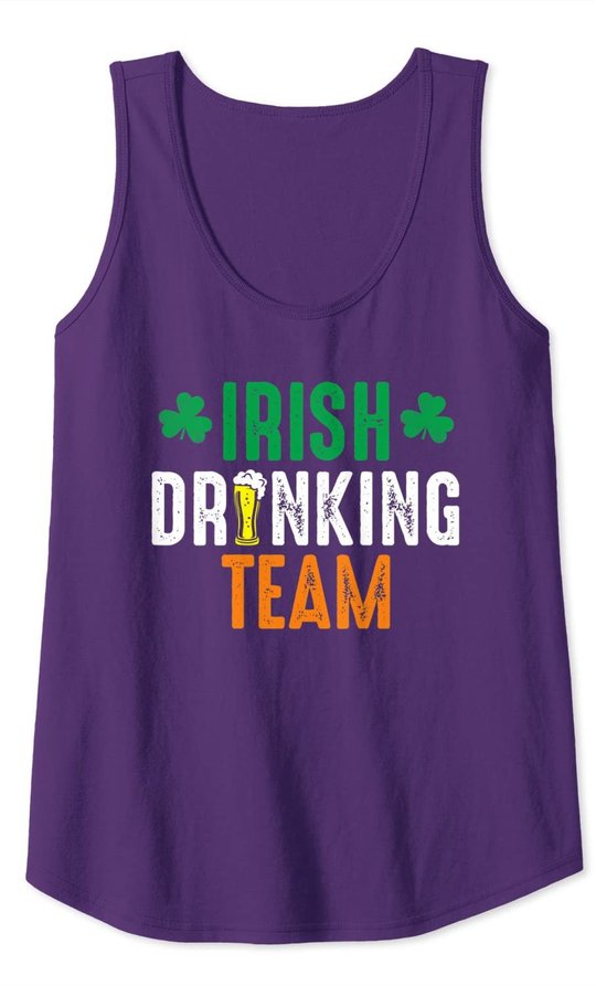 St Patrick's Irish Beer Drinking Team Ireland Flag Clover Tank Top