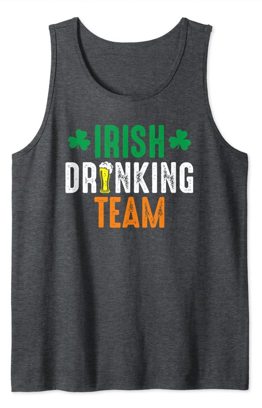 St Patrick's Irish Beer Drinking Team Ireland Flag Clover Tank Top
