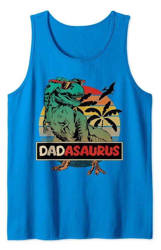 Mens Matching Family Dadasaurus T-Rex Father's Day - Dad Tank Top