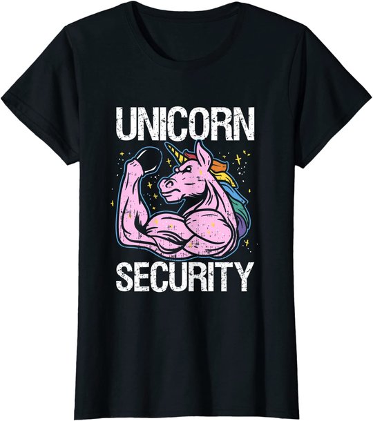 Unicorn Security Funny Costume Police Men Women Kids T-Shirt