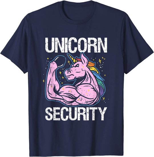 Unicorn Security Funny Costume Police Men Women Kids T-Shirt