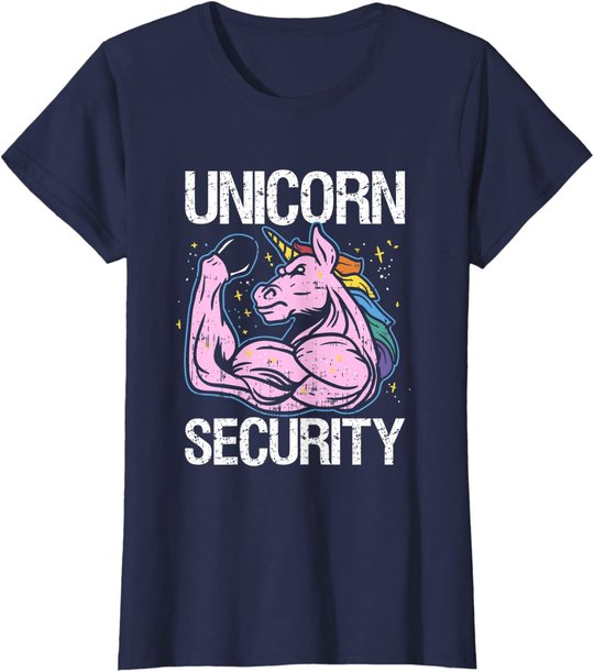 Unicorn Security Funny Costume Police Men Women Kids T-Shirt