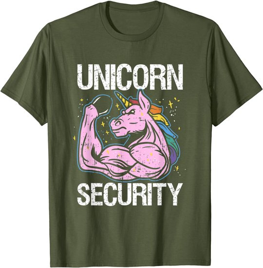 Unicorn Security Funny Costume Police Men Women Kids T-Shirt