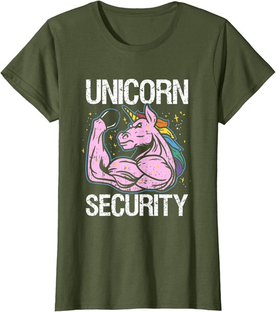 Unicorn Security Funny Costume Police Men Women Kids T-Shirt