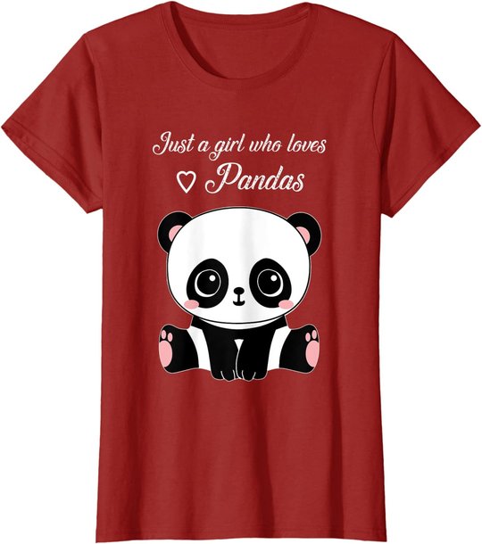 Cute Panda Shirt Just A Girl Who Loves Pandas T-Shirt