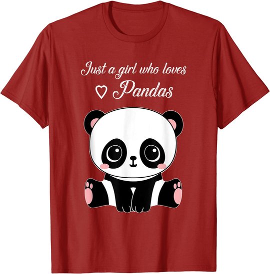 Cute Panda Shirt Just A Girl Who Loves Pandas T-Shirt
