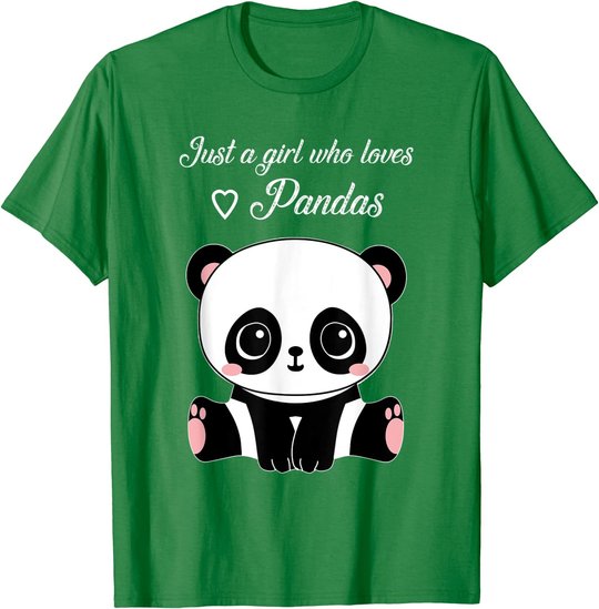 Cute Panda Shirt Just A Girl Who Loves Pandas T-Shirt
