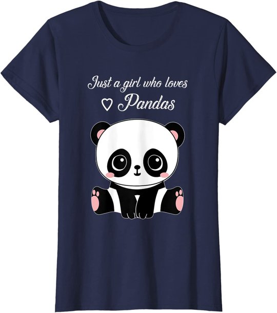 Cute Panda Shirt Just A Girl Who Loves Pandas T-Shirt