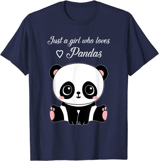 Cute Panda Shirt Just A Girl Who Loves Pandas T-Shirt