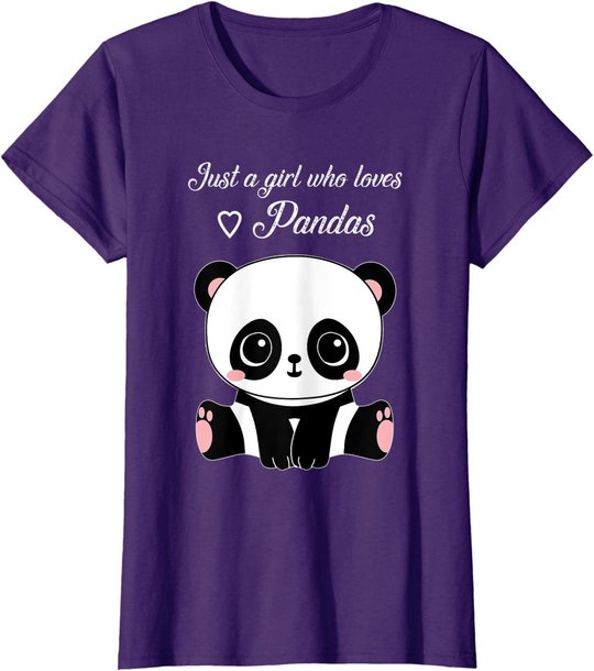 Cute Panda Shirt Just A Girl Who Loves Pandas T-Shirt