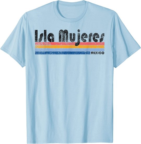 Vintage 1980s Style Isla Mujeres Mexico design T-Shirt