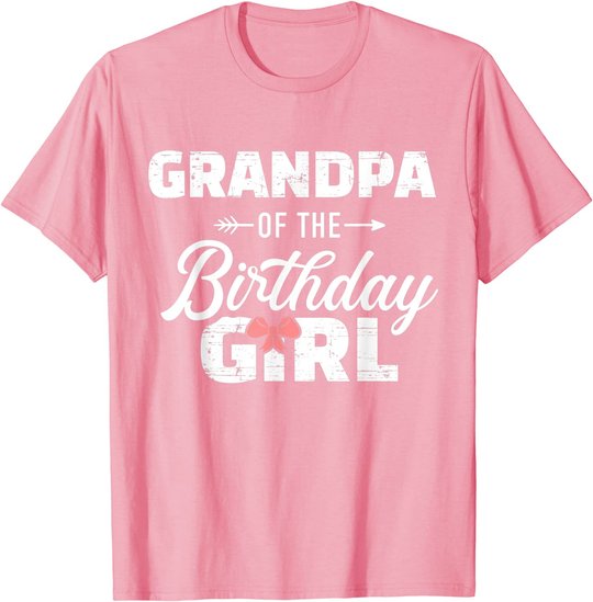 Mens Grandpa of the birthday granddaughter girl T-Shirt