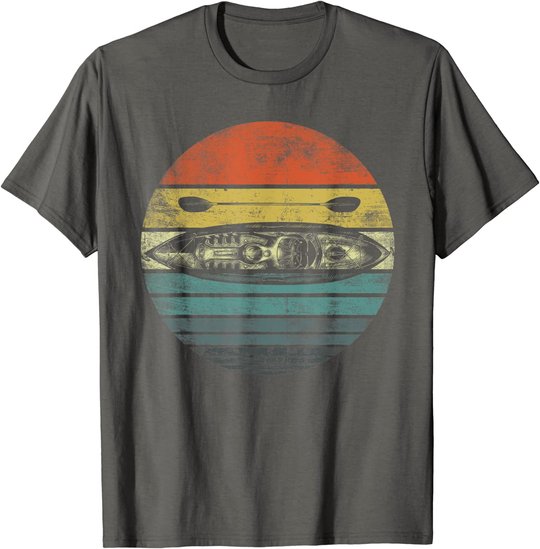 Retro Kayak Canoe Lover Funny Kayaking Paddling Kayaker Gift T-Shirt