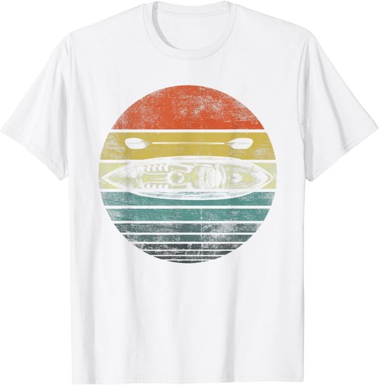 Retro Kayak Canoe Lover Funny Kayaking Paddling Kayaker Gift T-Shirt