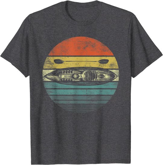 Retro Kayak Canoe Lover Funny Kayaking Paddling Kayaker Gift T-Shirt