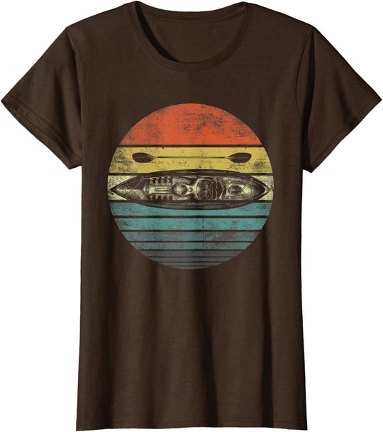 Retro Kayak Canoe Lover Funny Kayaking Paddling Kayaker Gift T-Shirt