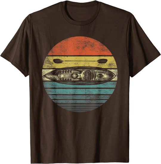 Retro Kayak Canoe Lover Funny Kayaking Paddling Kayaker Gift T-Shirt