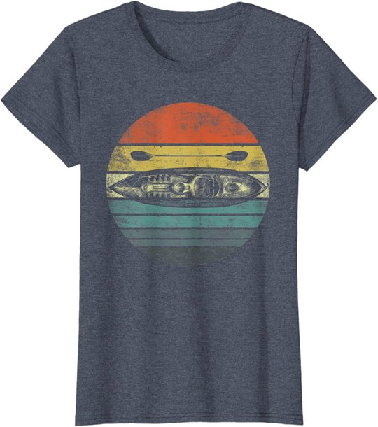 Retro Kayak Canoe Lover Funny Kayaking Paddling Kayaker Gift T-Shirt