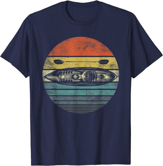 Retro Kayak Canoe Lover Funny Kayaking Paddling Kayaker Gift T-Shirt