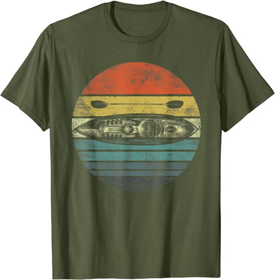 Retro Kayak Canoe Lover Funny Kayaking Paddling Kayaker Gift T-Shirt