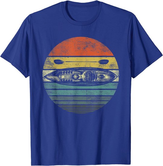 Retro Kayak Canoe Lover Funny Kayaking Paddling Kayaker Gift T-Shirt