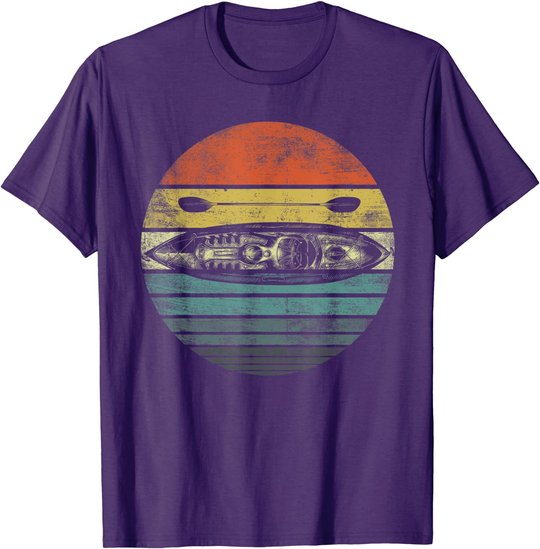 Retro Kayak Canoe Lover Funny Kayaking Paddling Kayaker Gift T-Shirt