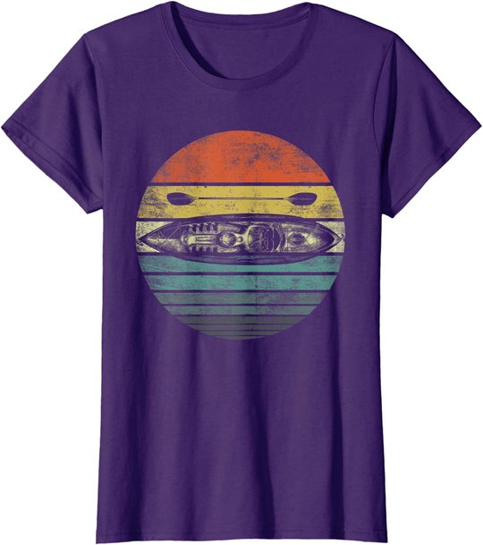 Retro Kayak Canoe Lover Funny Kayaking Paddling Kayaker Gift T-Shirt