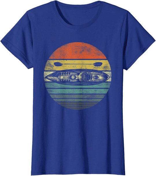 Retro Kayak Canoe Lover Funny Kayaking Paddling Kayaker Gift T-Shirt