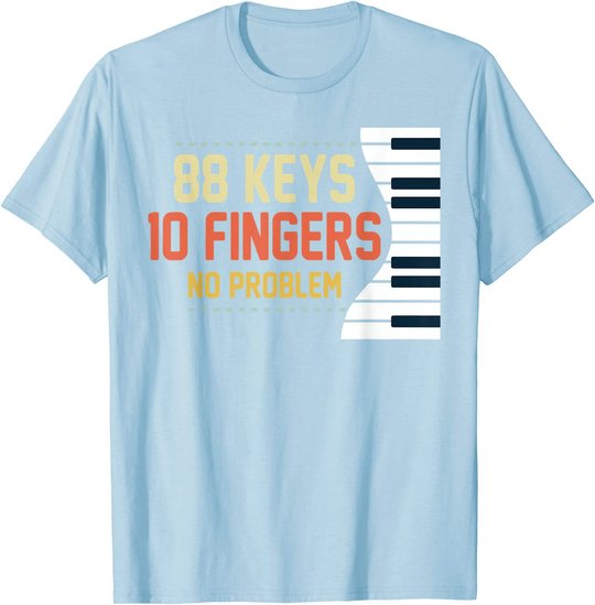 Kids Piano Keys Shirt Funny Musician Music 88 Keys Gift T-Shirt