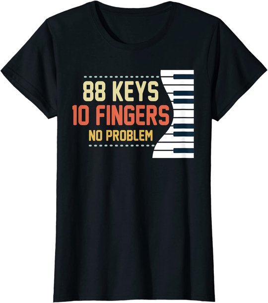 Kids Piano Keys Shirt Funny Musician Music 88 Keys Gift T-Shirt