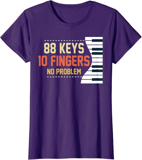 Kids Piano Keys Shirt Funny Musician Music 88 Keys Gift T-Shirt