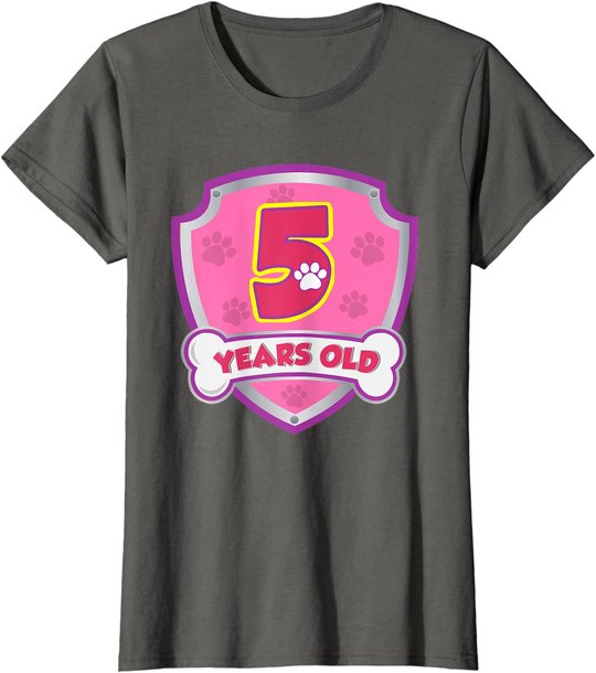 Kids 5 Year Old 5th Birthday Patrol Party Boys Girls T-Shirt