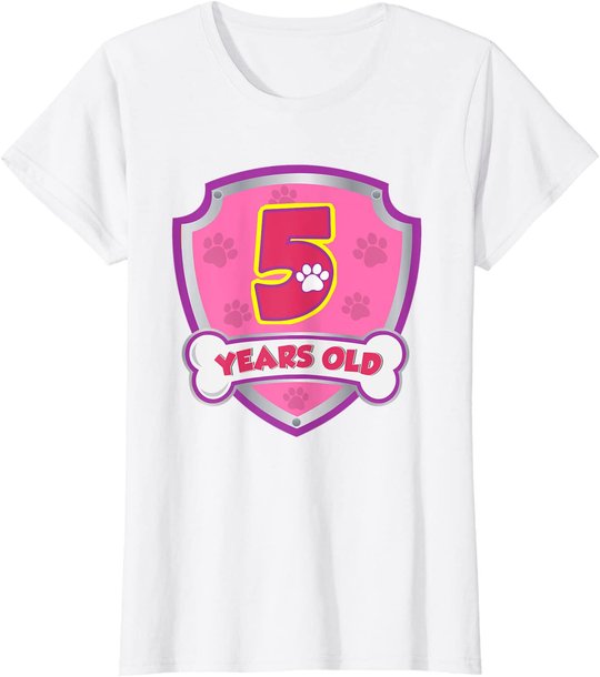 Kids 5 Year Old 5th Birthday Patrol Party Boys Girls T-Shirt
