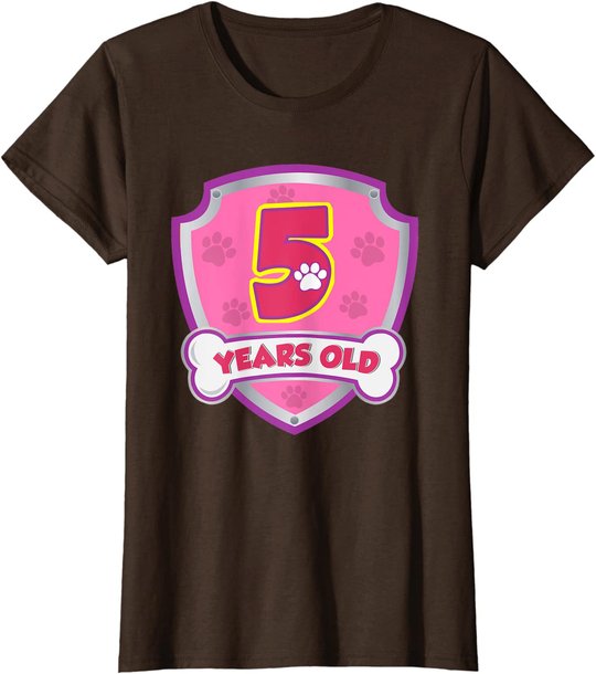 Kids 5 Year Old 5th Birthday Patrol Party Boys Girls T-Shirt