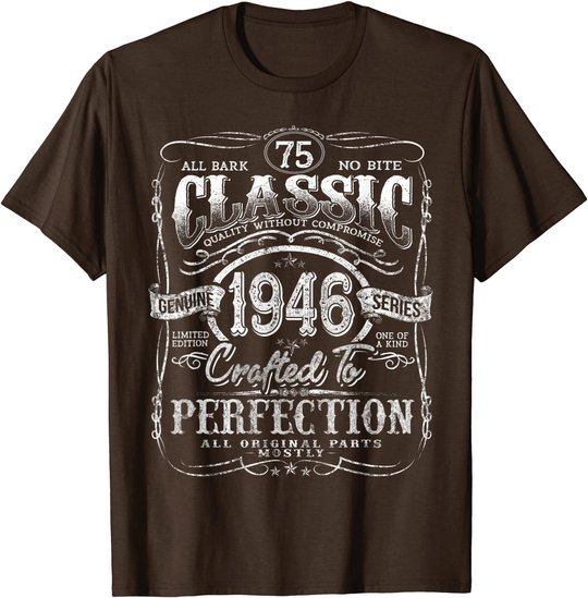Vintage 1946 Limited Edition Gift 75 years old 75th Birthday T-Shirt
