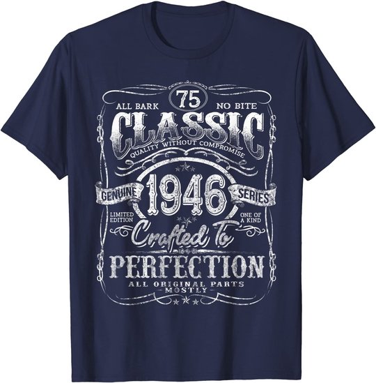 Vintage 1946 Limited Edition Gift 75 years old 75th Birthday T-Shirt