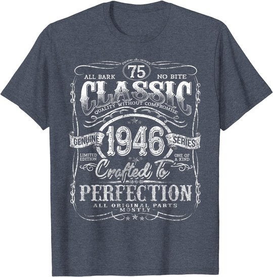 Vintage 1946 Limited Edition Gift 75 years old 75th Birthday T-Shirt