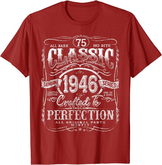 Vintage 1946 Limited Edition Gift 75 years old 75th Birthday T-Shirt