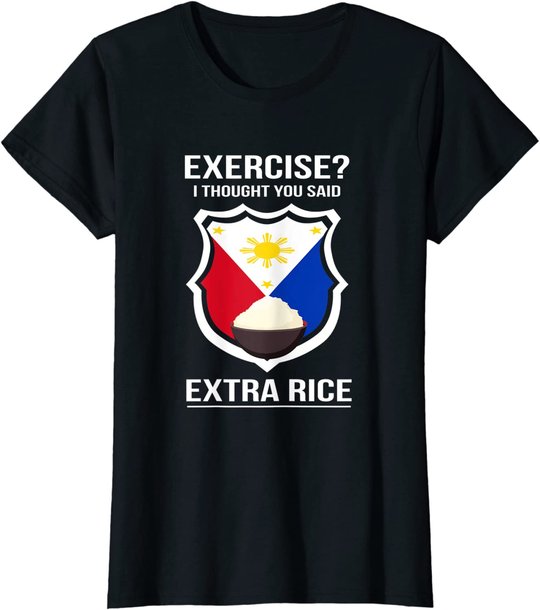 Funny Filipina Filipino Food Joke Rice Philippines T-Shirt