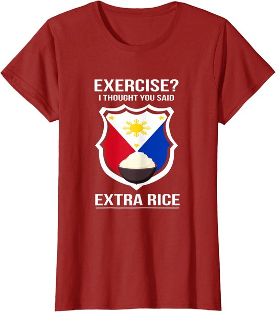 Funny Filipina Filipino Food Joke Rice Philippines T-Shirt