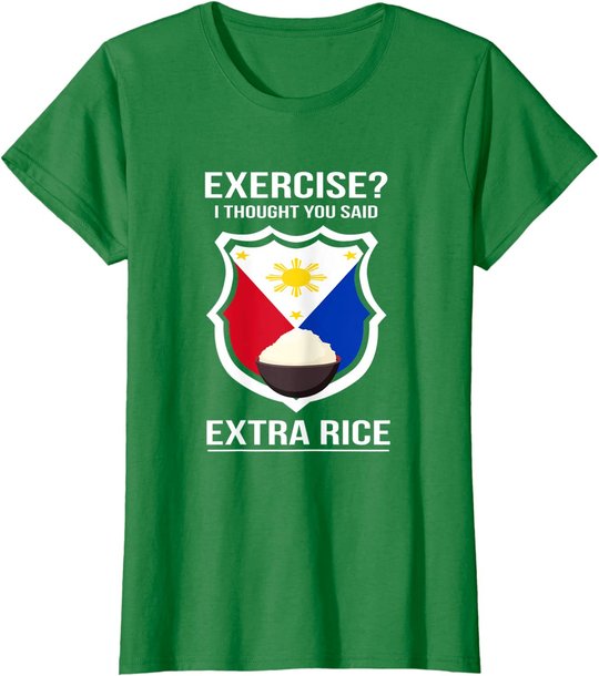 Funny Filipina Filipino Food Joke Rice Philippines T-Shirt