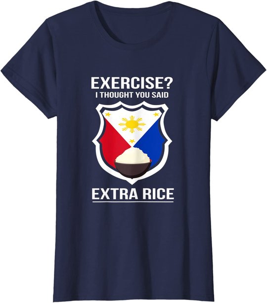 Funny Filipina Filipino Food Joke Rice Philippines T-Shirt