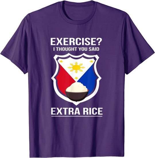 Funny Filipina Filipino Food Joke Rice Philippines T-Shirt