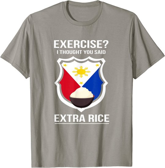 Funny Filipina Filipino Food Joke Rice Philippines T-Shirt