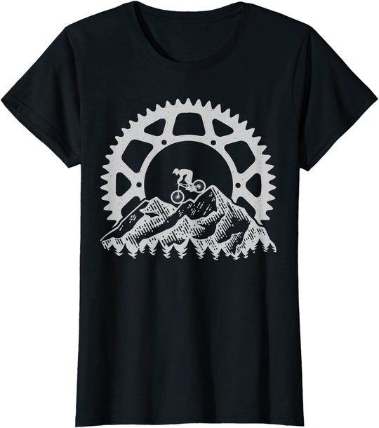Mountain Biking Gear Retro Vintage MTB Bicycle Bike Rider T-Shirt