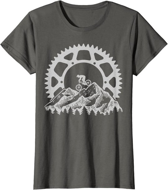 Mountain Biking Gear Retro Vintage MTB Bicycle Bike Rider T-Shirt